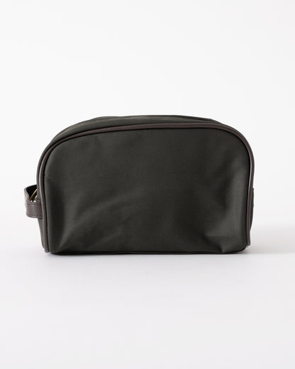 Barbour Wax Mens Washbag - Olive/Beacon