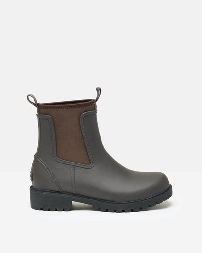 Joules Oakfield Womens Short Wellies - Chocolate Brown - CHO - Designer Womens Wellies