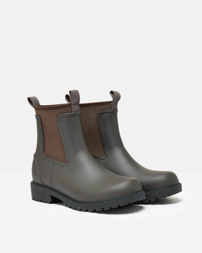 Joules Oakfield Womens Short Wellies - Chocolate Brown - CHO - Designer Womens Wellies