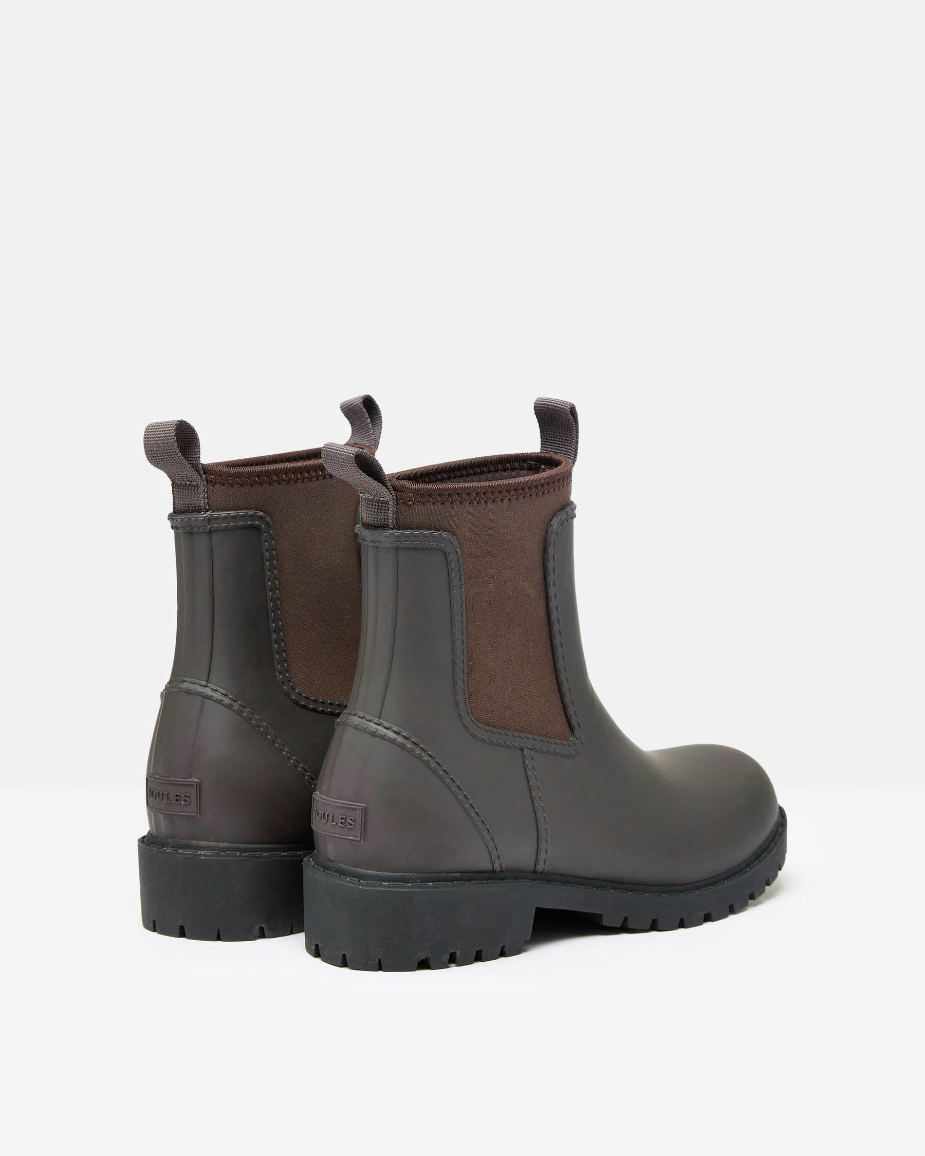 Joules Oakfield Womens Short Wellies - Chocolate Brown - CHO - Designer Womens Wellies