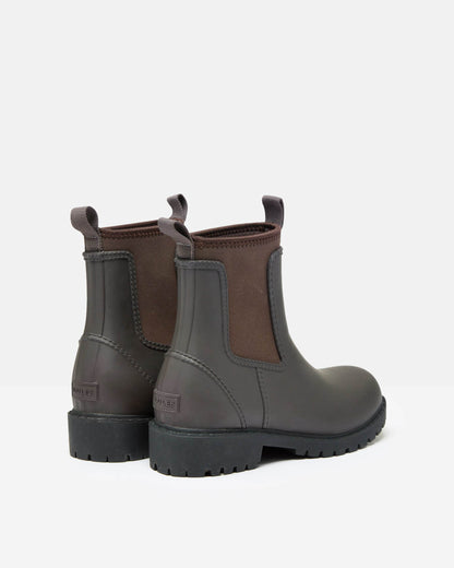 Joules Oakfield Womens Short Wellies - Chocolate Brown - CHO - Designer Womens Wellies