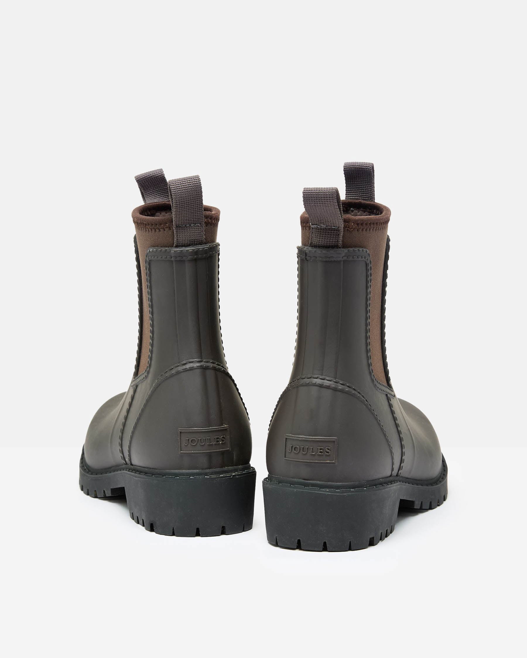 Joules Oakfield Womens Short Wellies - Chocolate Brown - CHO - Designer Womens Wellies