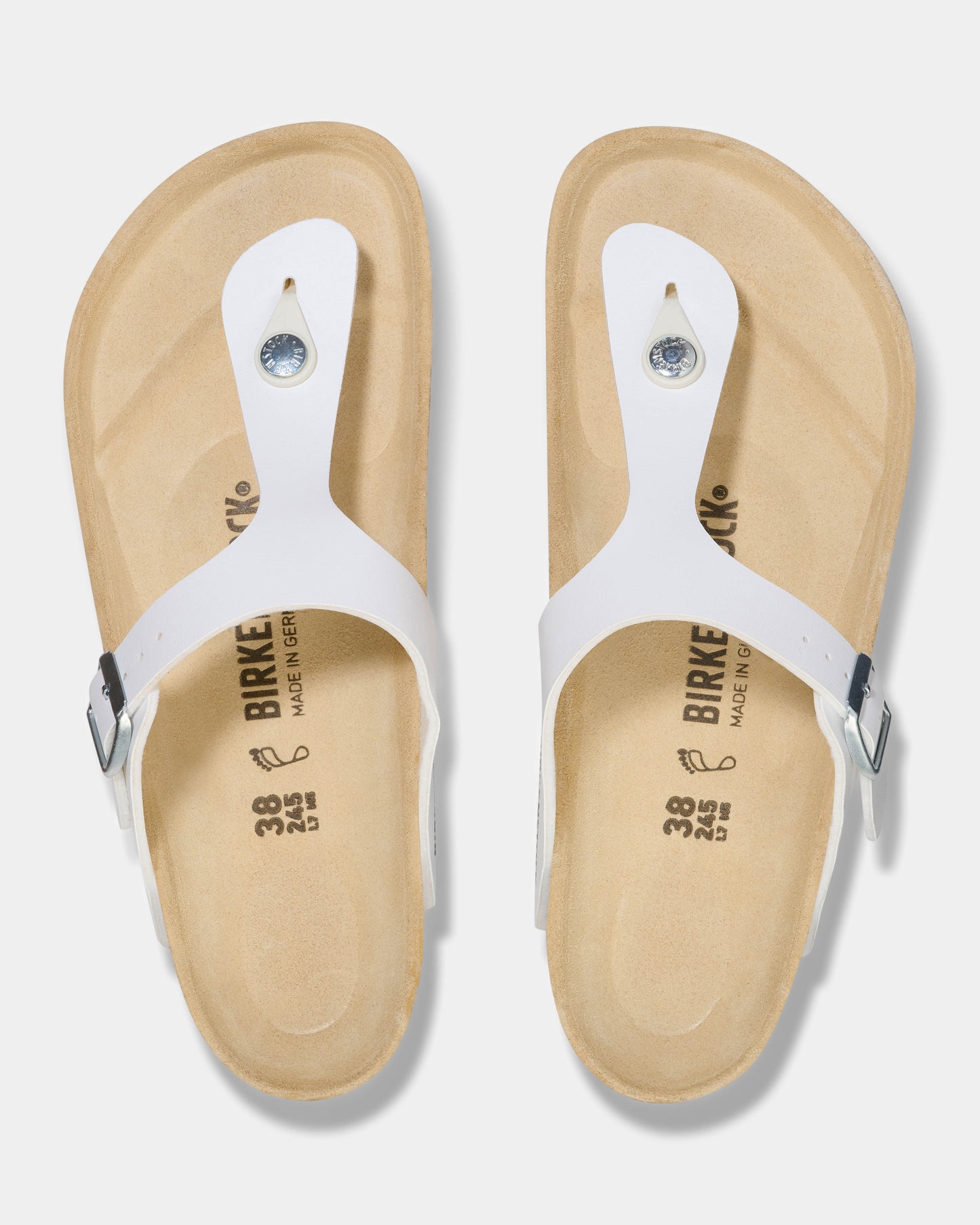 Birkenstock Gizeh Birko-Flor Womens Flip Flop - White