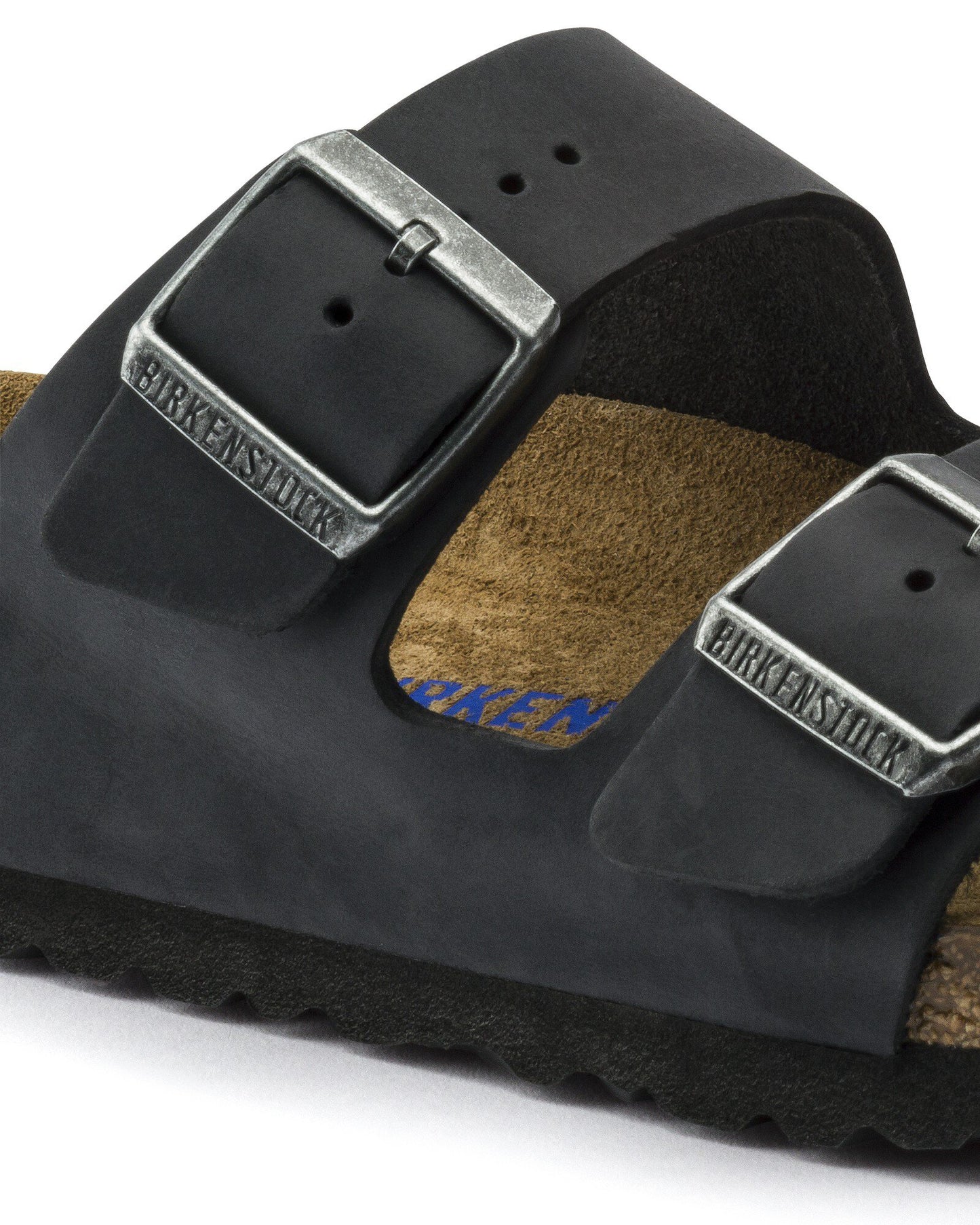 Birkenstock Arizona Soft Footbed Mens Oiled Leather Sandals - Black