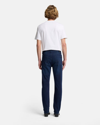 7 For All Mankind SLIMMY Mens Slim Fit Luxe Performance Denim Jeans - Deep Blue full length back