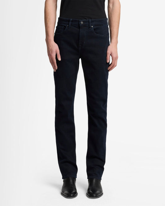 7 For All Mankind SLIMMY Mens Slim Fit Luxe Performance Eco Denim Jeans - Blue Black front