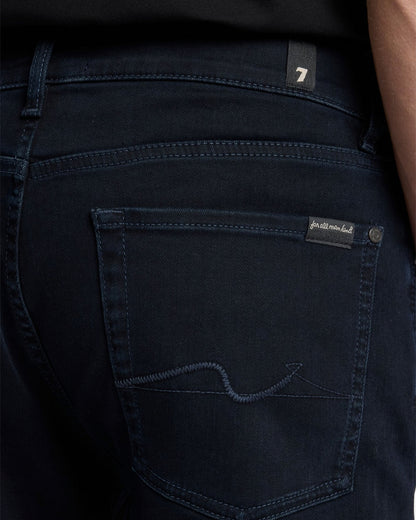 7 For All Mankind SLIMMY Mens Slim Fit Luxe Performance Eco Denim Jeans - Blue Black back detail