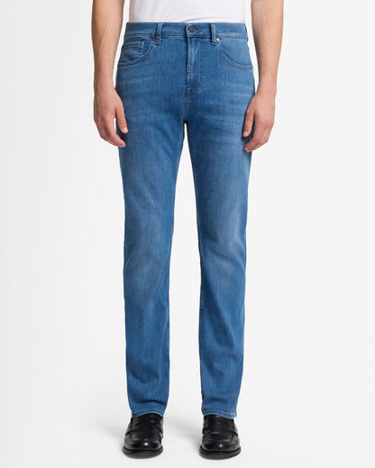 7 For All Mankind SLIMMY Mens Slim Fit Luxe Performance Eco Denim Jeans - Mid Blue front