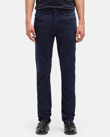 7 For All Mankind SLIMMY Mens Slim Fit Luxe Performance Plus Stretch Sateen Jeans - Navy front