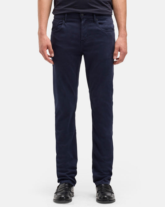 7 For All Mankind SLIMMY Mens Slim Fit Luxe Performance Plus Stretch Sateen Jeans - Navy front
