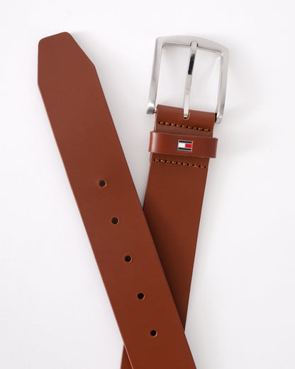 Tommy Hilfiger Denton Mens Belt 4cm - Dark Tan | CHO | Designer Mens Belts