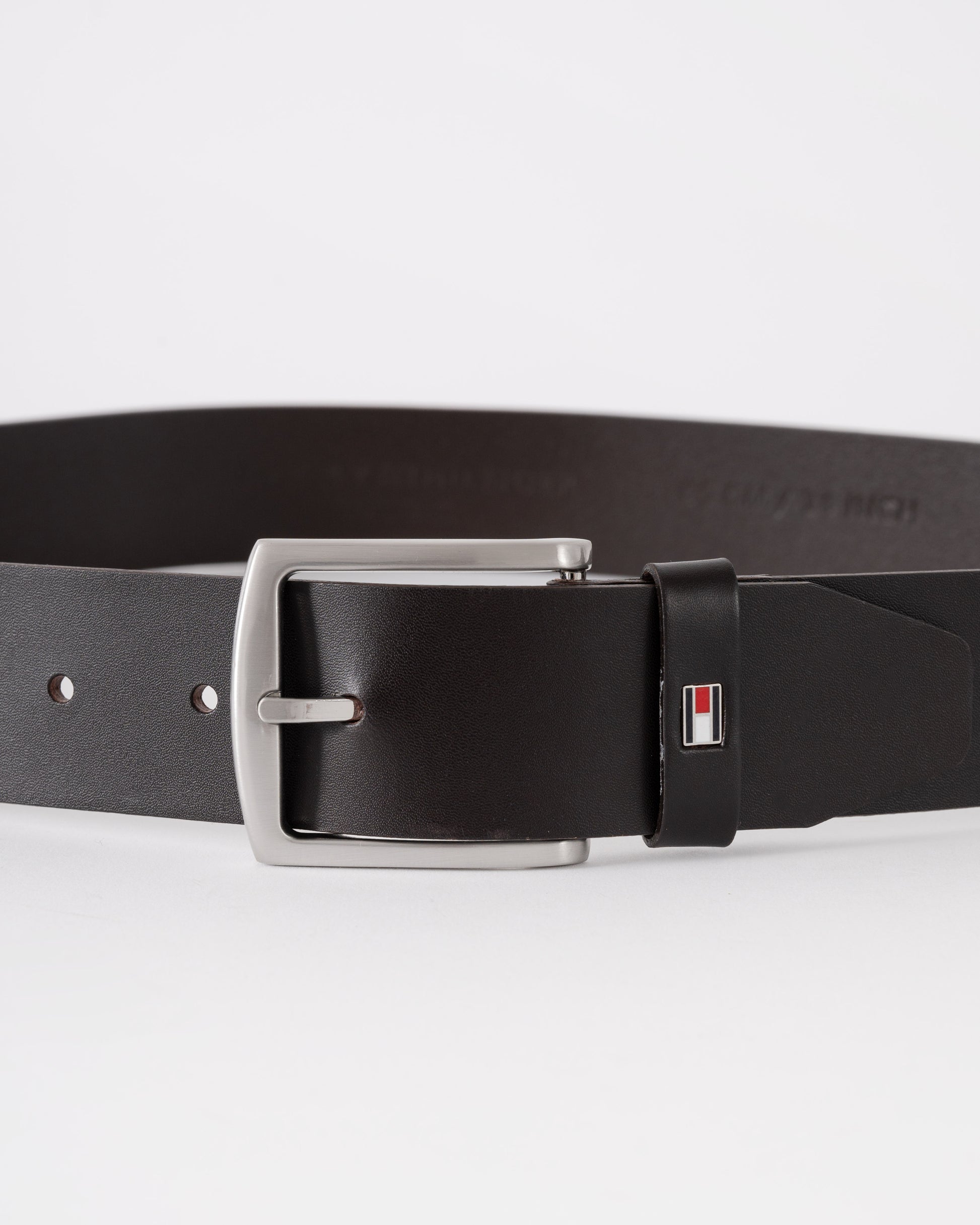 Tommy Hilfiger Denton Mens Belt 4cm - Dark Brown | CHO | Designer Mens Belts