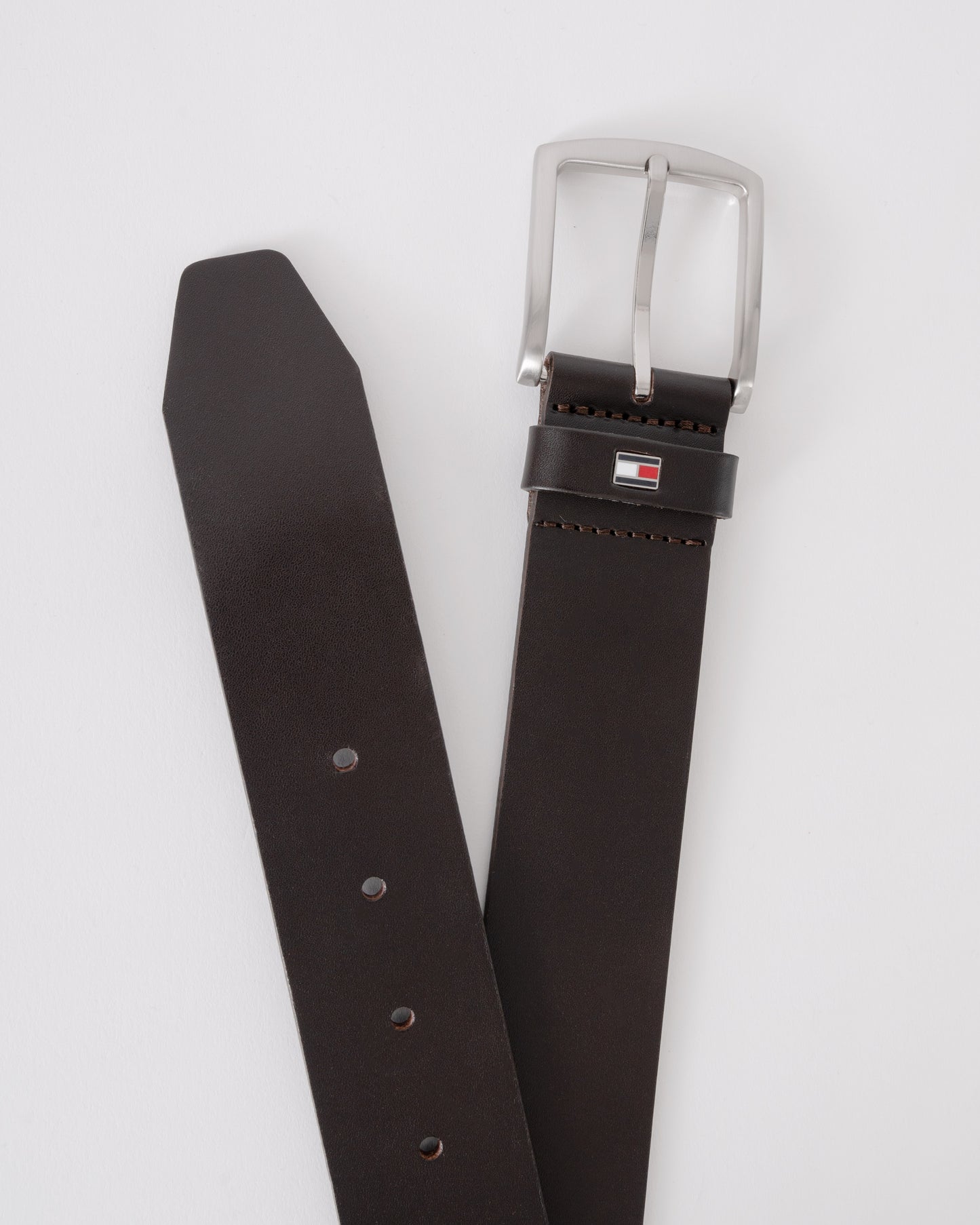 Tommy Hilfiger Denton Mens Belt 4cm - Dark Brown | CHO | Designer Mens Belts