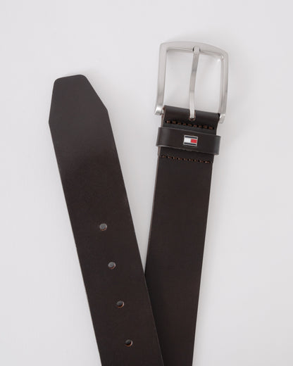 Tommy Hilfiger Denton Mens Belt 4cm - Dark Brown | CHO | Designer Mens Belts