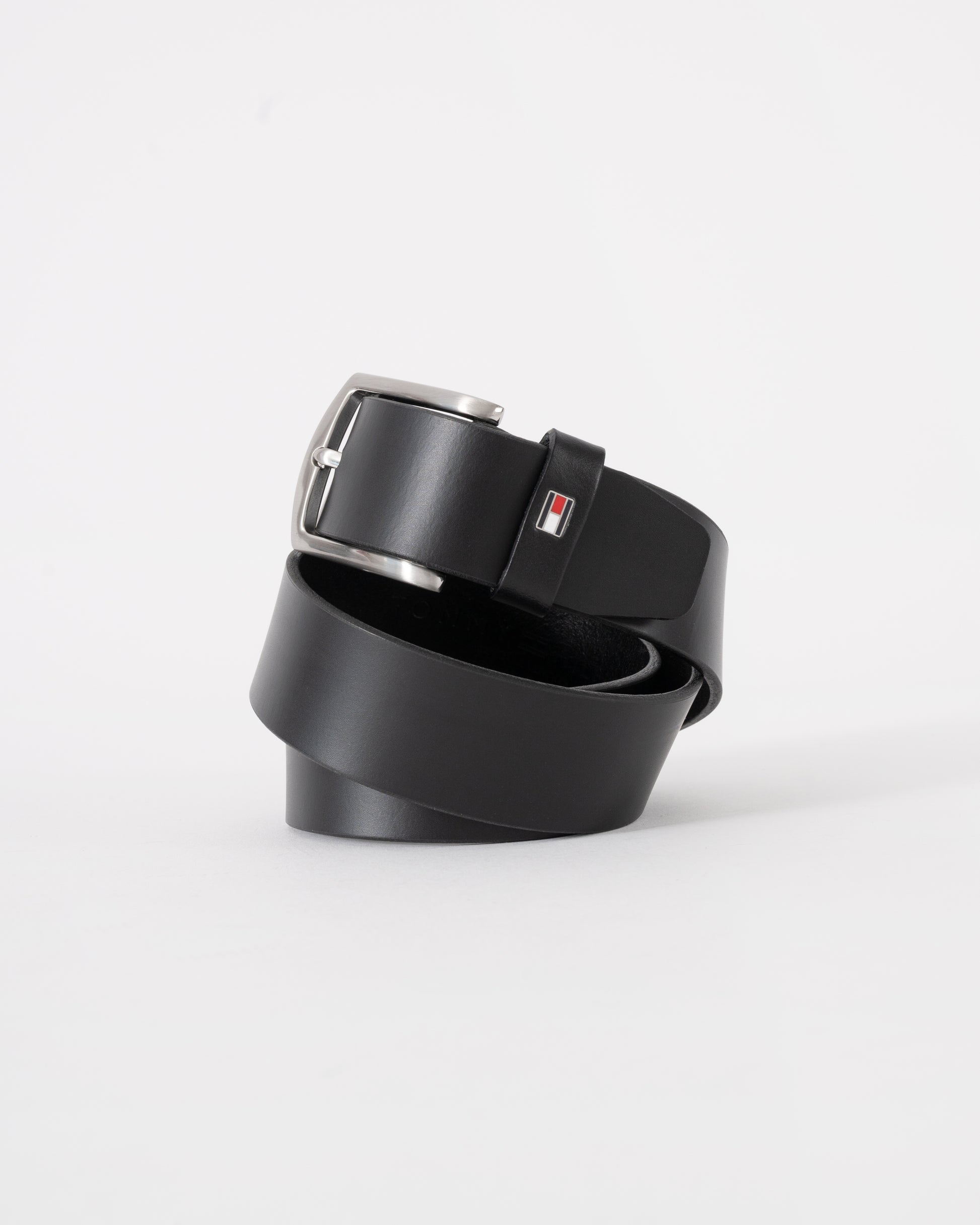 Tommy Hilfiger Denton Mens Belt 3.5cm - Black | CHO | Designer Mens Belts