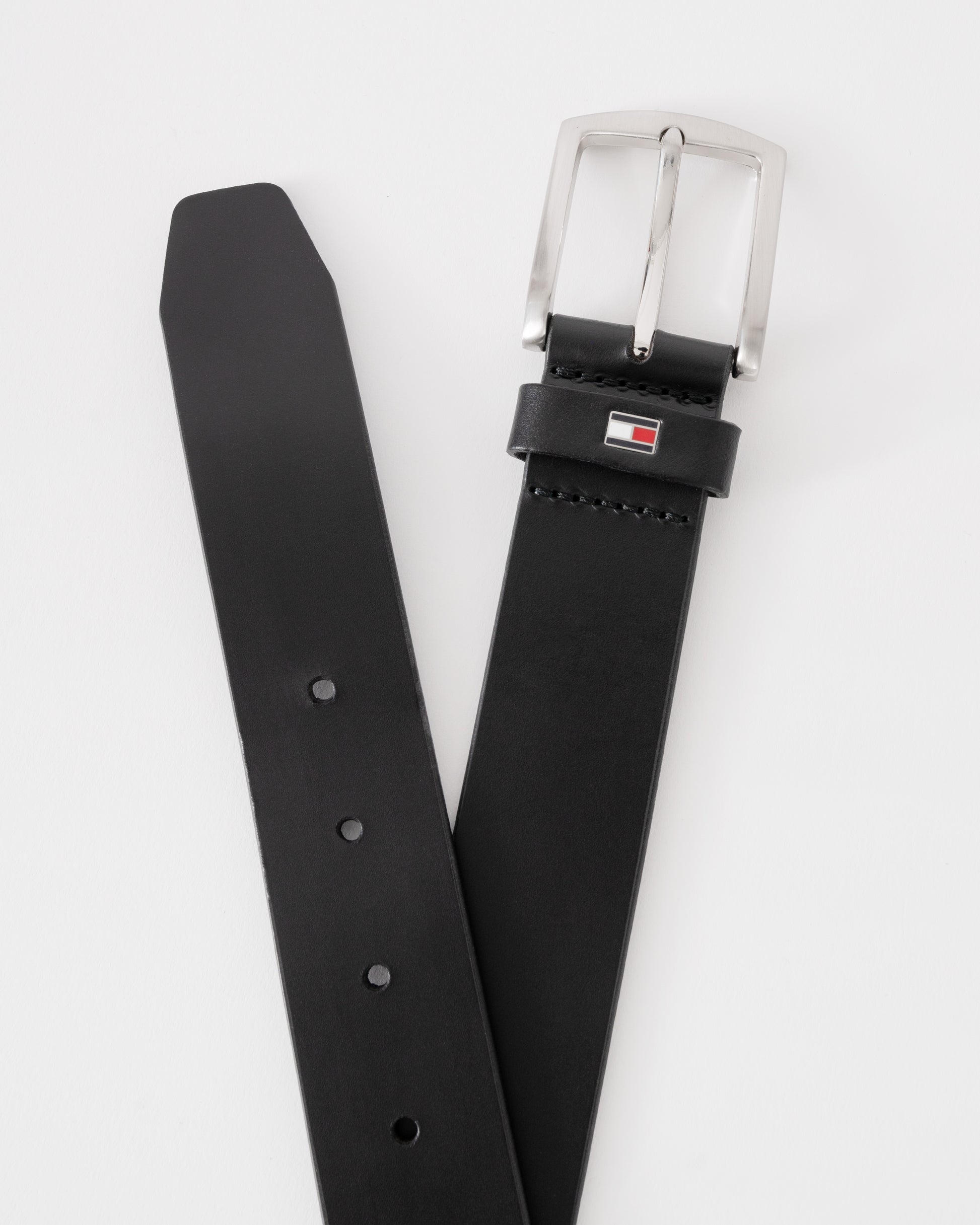Tommy Hilfiger Denton Mens Belt 3.5cm - Black | CHO | Designer Mens Belts