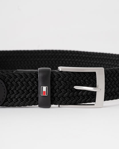 Tommy Hilfiger Adan Mens Belt 3.5cm - Black | CHO | Designer Mens Belts
