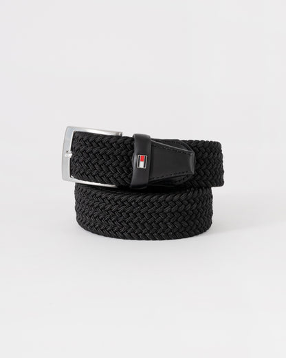 Tommy Hilfiger Adan Mens Belt 3.5cm - Black | CHO | Designer Mens Belts