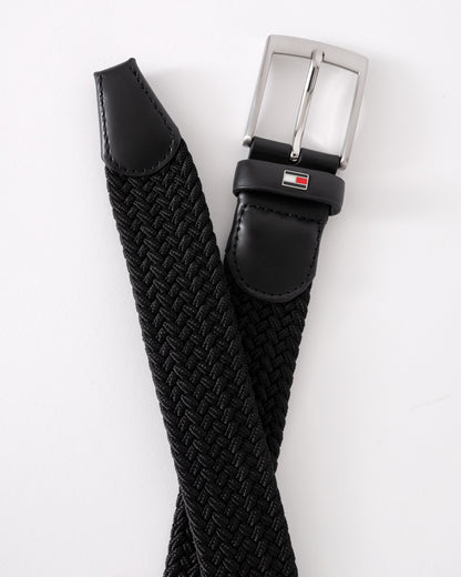 Tommy Hilfiger Adan Mens Belt 3.5cm - Black | CHO | Designer Mens Belts