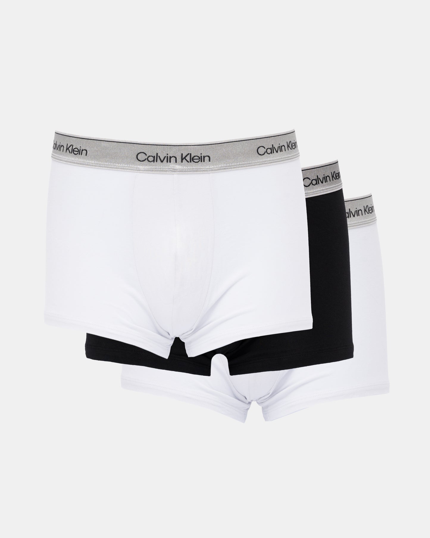 Calvin Klein 3-Pack Icon Cotton Stretch Mens Trunks - Black/Grey | CHO | Designer Mens Underwear