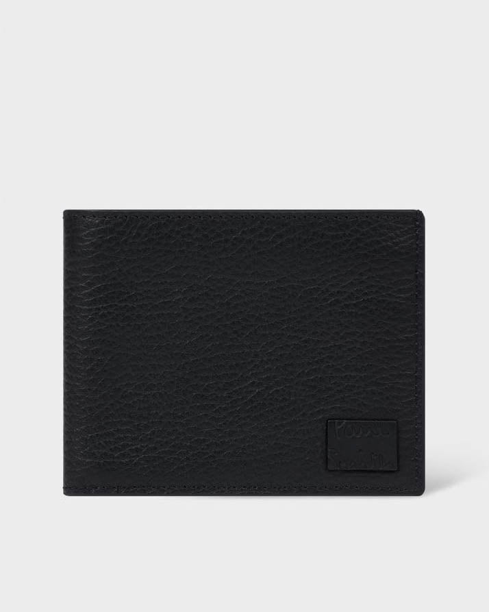 Paul Smith Mens Grained Leather Compact Billfold Wallet - 79 Black