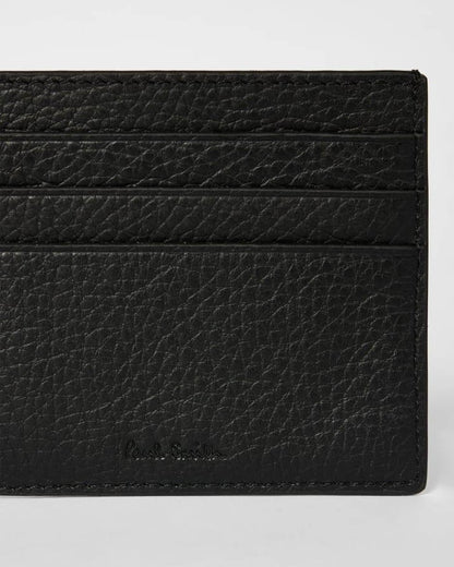 Paul Smith Mens Grained Leather Compact Billfold Wallet - 79 Black