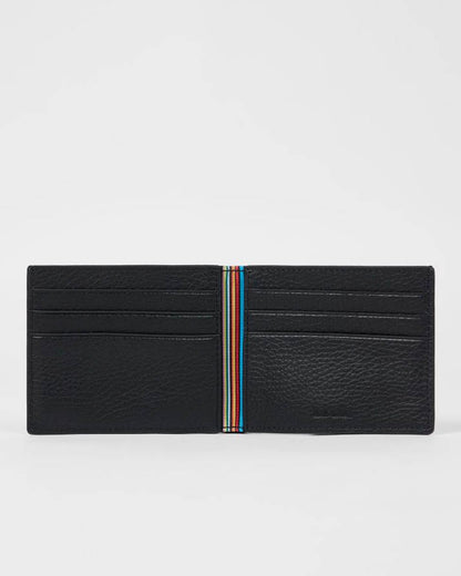 Paul Smith Mens Grained Leather Compact Billfold Wallet - 79 Black
