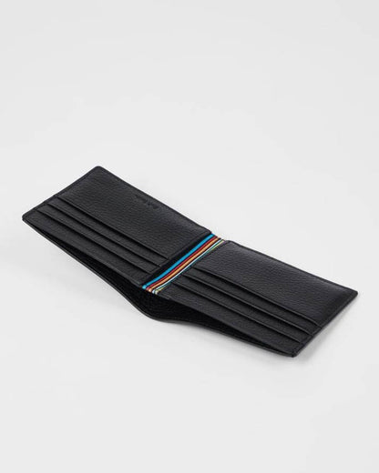 Paul Smith Mens Grained Leather Compact Billfold Wallet - 79 Black
