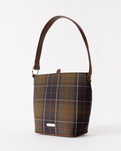 Barbour Cedar Womens Tartan Bucket Bag- Classic Tartan