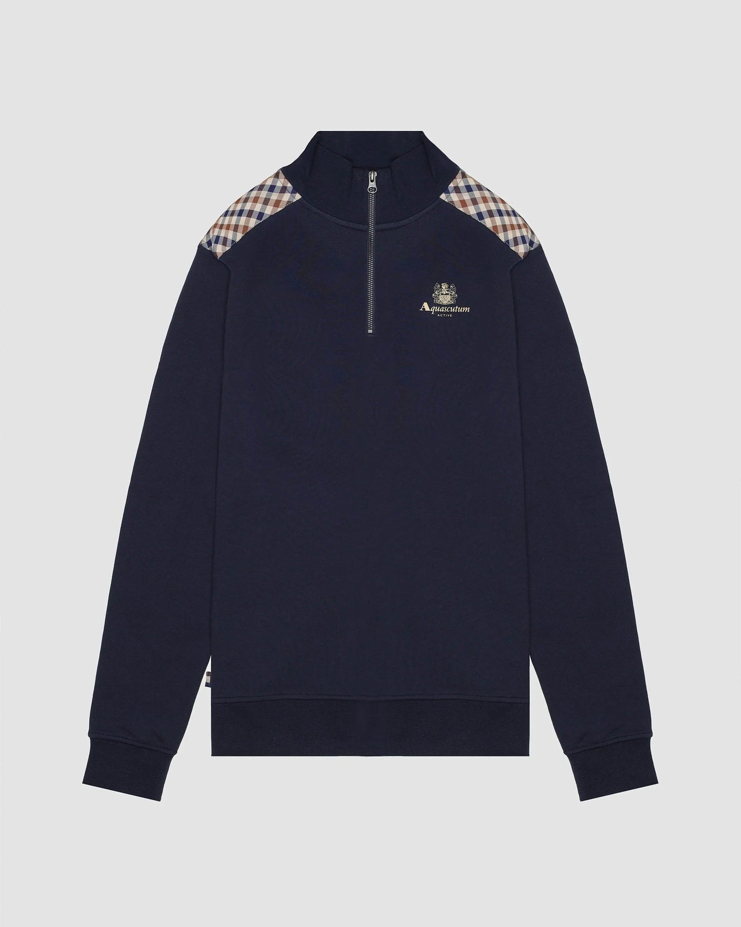 Aquascutum Mens 1/4 Zip Fleece - Navy 11