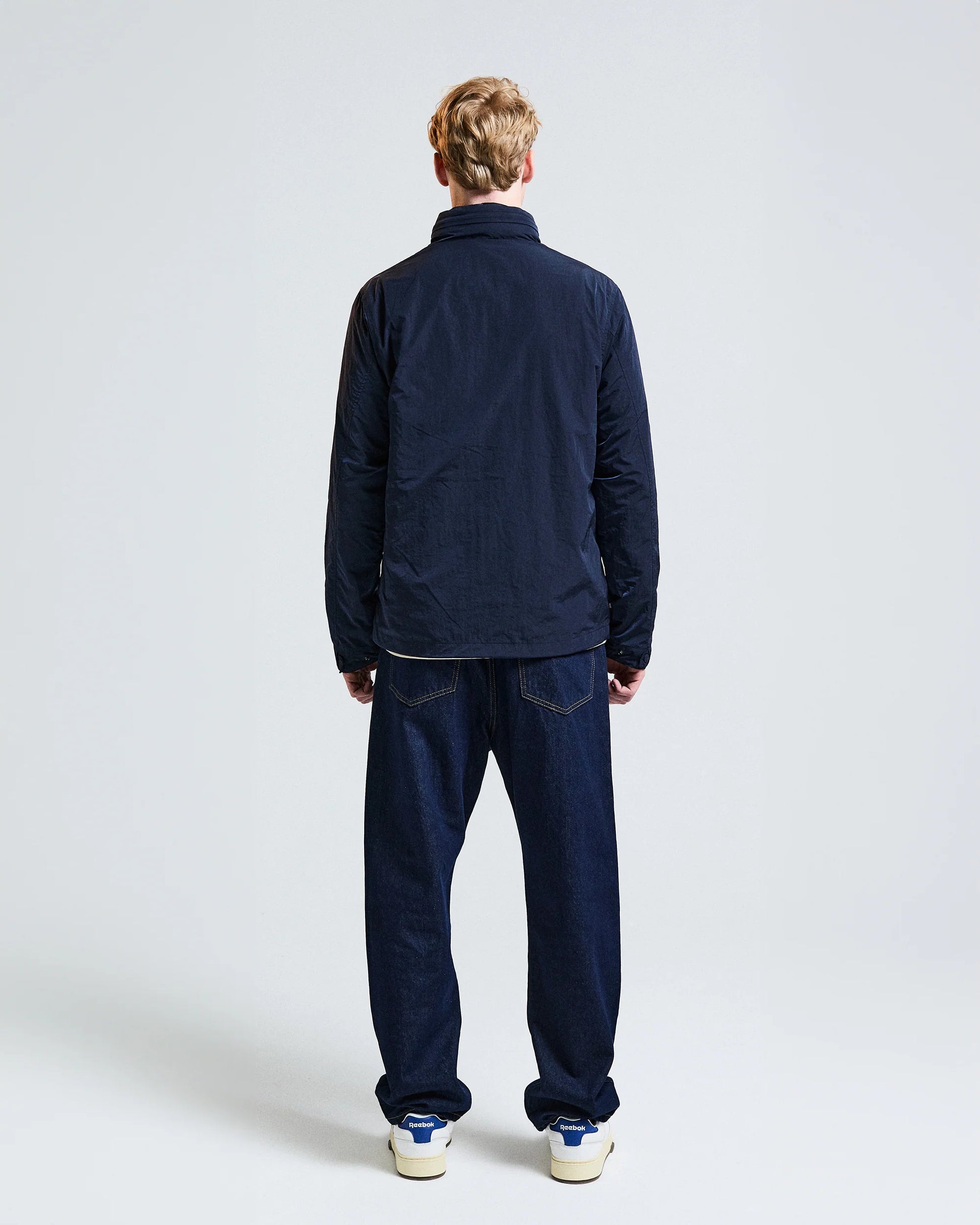 Aquascutum Mens Lamina Mock Neck Jacket - Navy 11 | CHO | Designer Mens Jackets