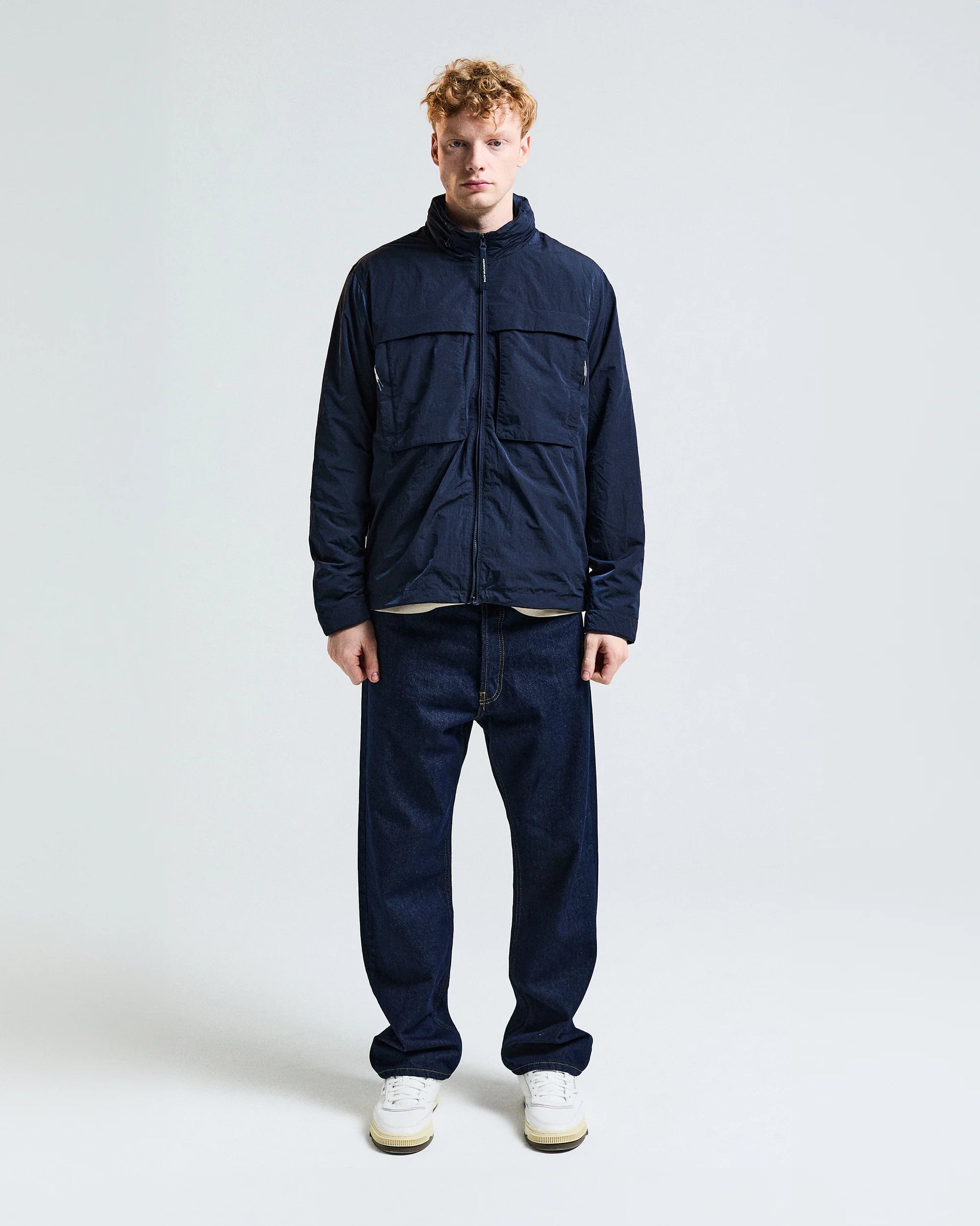 Aquascutum Mens Lamina Mock Neck Jacket - Navy 11 | CHO | Designer Mens Jackets
