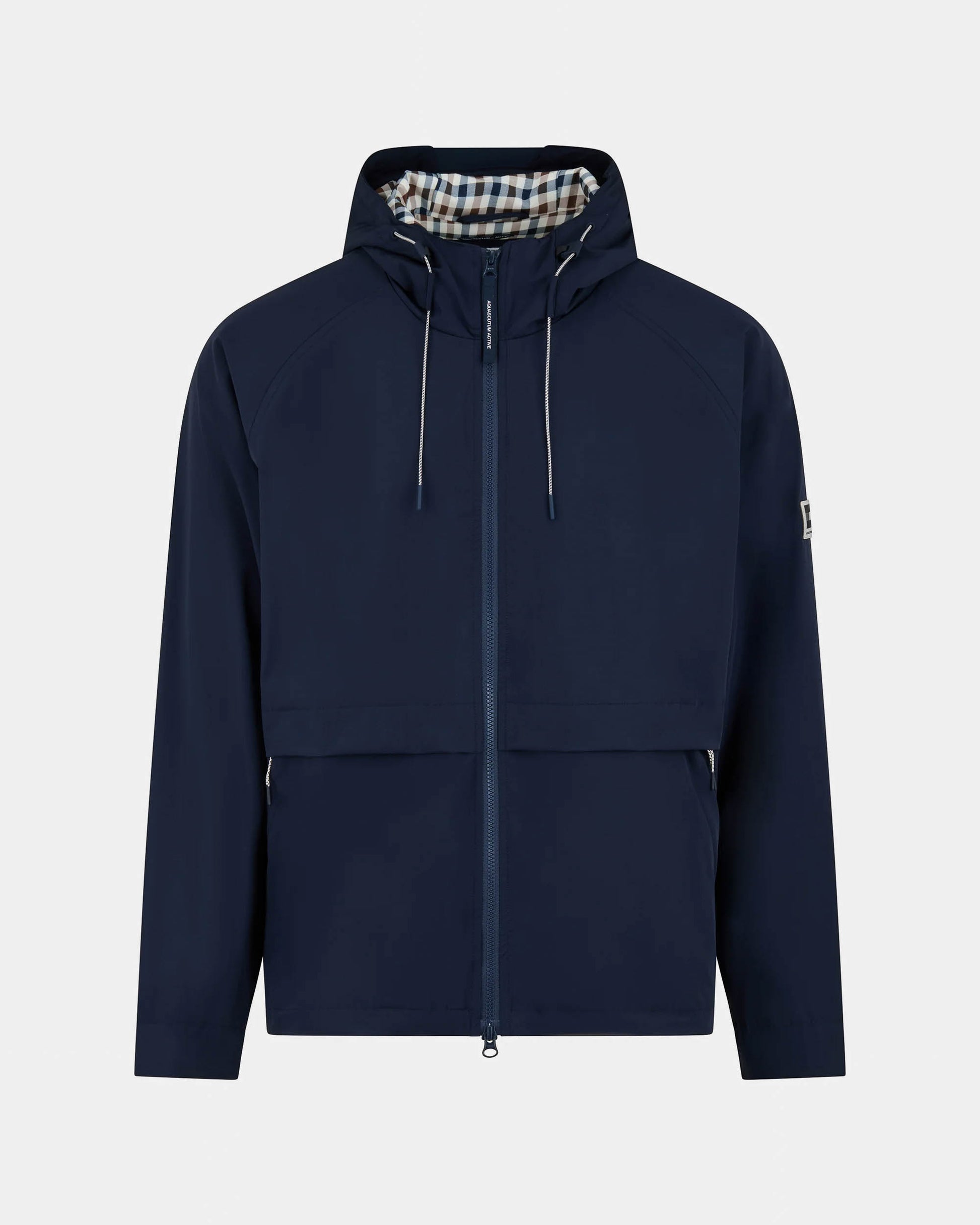 Aquascutum Mens Shell SP Hooded Jacket - Navy 11 | CHO | Designer Mens Jackets