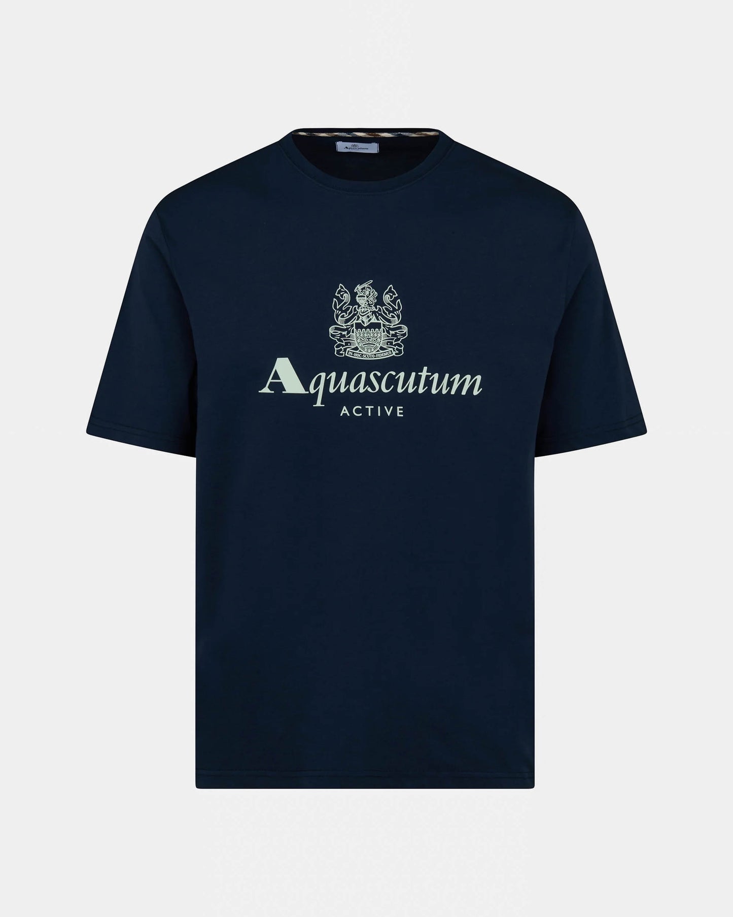 Aquascutum Mens Big Logo T-Shirt - Navy 11 | CHO | Designer Mens T-Shirts