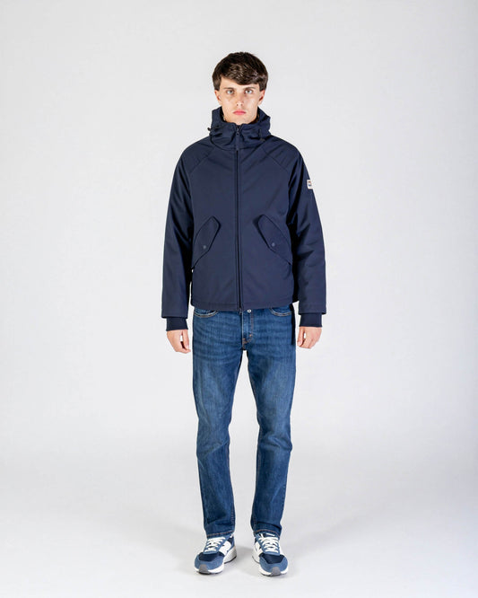 Aquascutum Mens Soft Shell Mid Parka - Navy 11