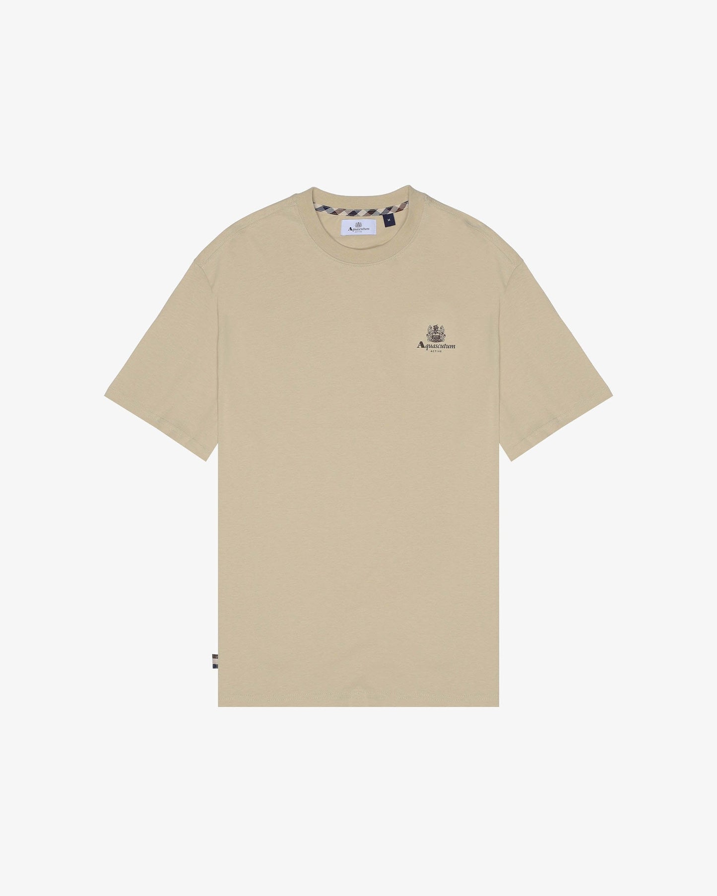 Aquascutum Mens Small Logo T-Shirt - Beige 03