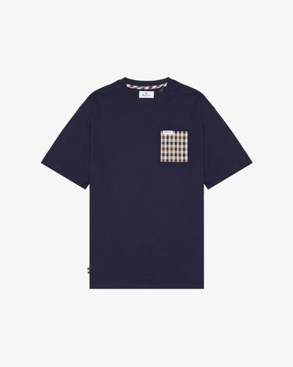 Aquascutum Mens Iconic Pocket T-Shirt - Navy 11