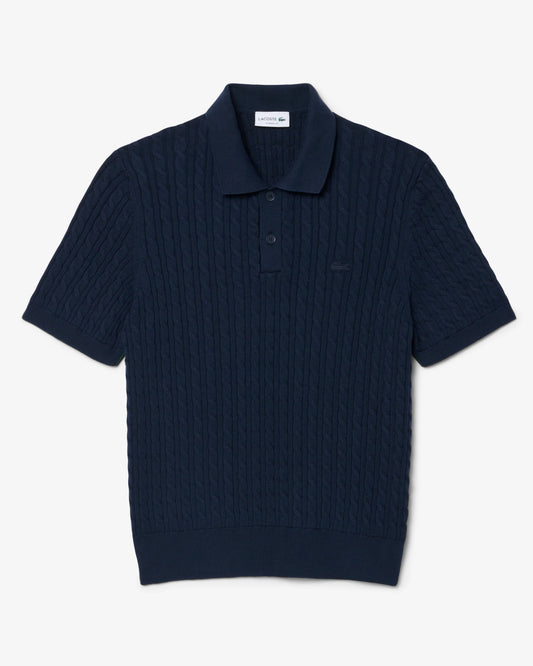 Lacoste Polo Mens Short Sleeve Sweatshirt - Blue Marine M35