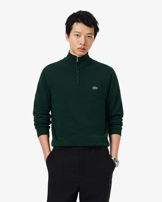 Lacoste Half Zip Logo Mens Sweatshirt - Sinople YZP