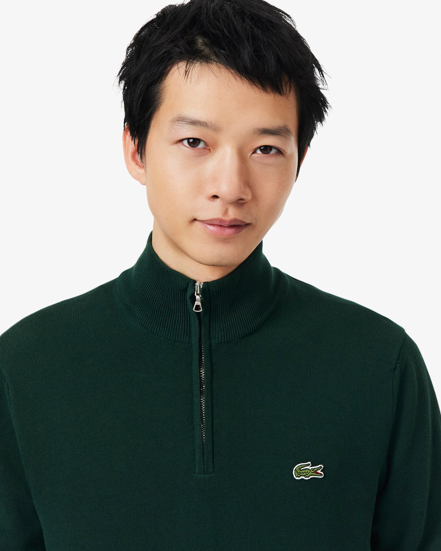 Lacoste Half Zip Logo Mens Sweatshirt - Sinople YZP