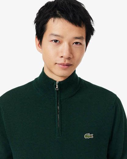 Lacoste Half Zip Logo Mens Sweatshirt - Sinople YZP