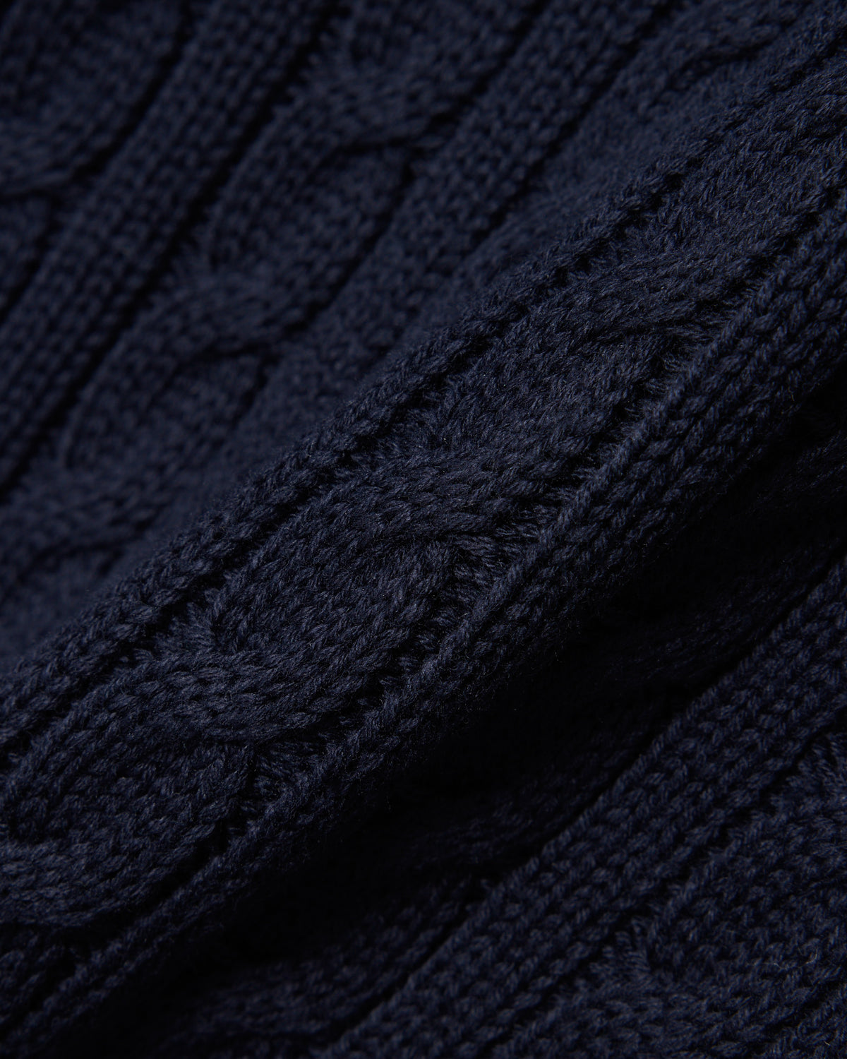 Lacoste Cable Knit Mens Cotton Jumper - Navy Blue/Green 802