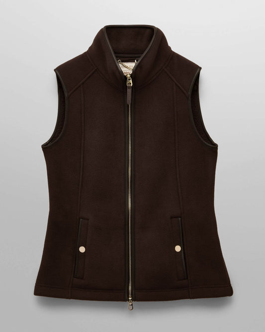 Joules Heritage Womens Fleece Gilet - Brown