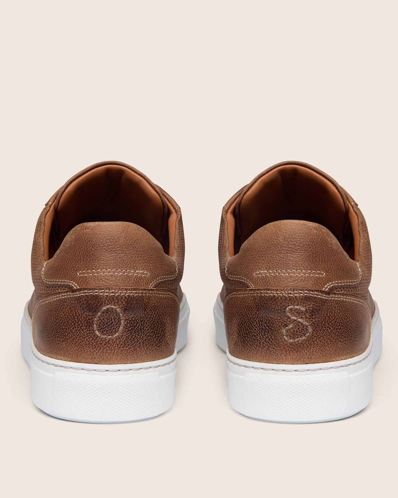 Oliver Sweeney Almada Mens Perforated Leather Trainers - Tan