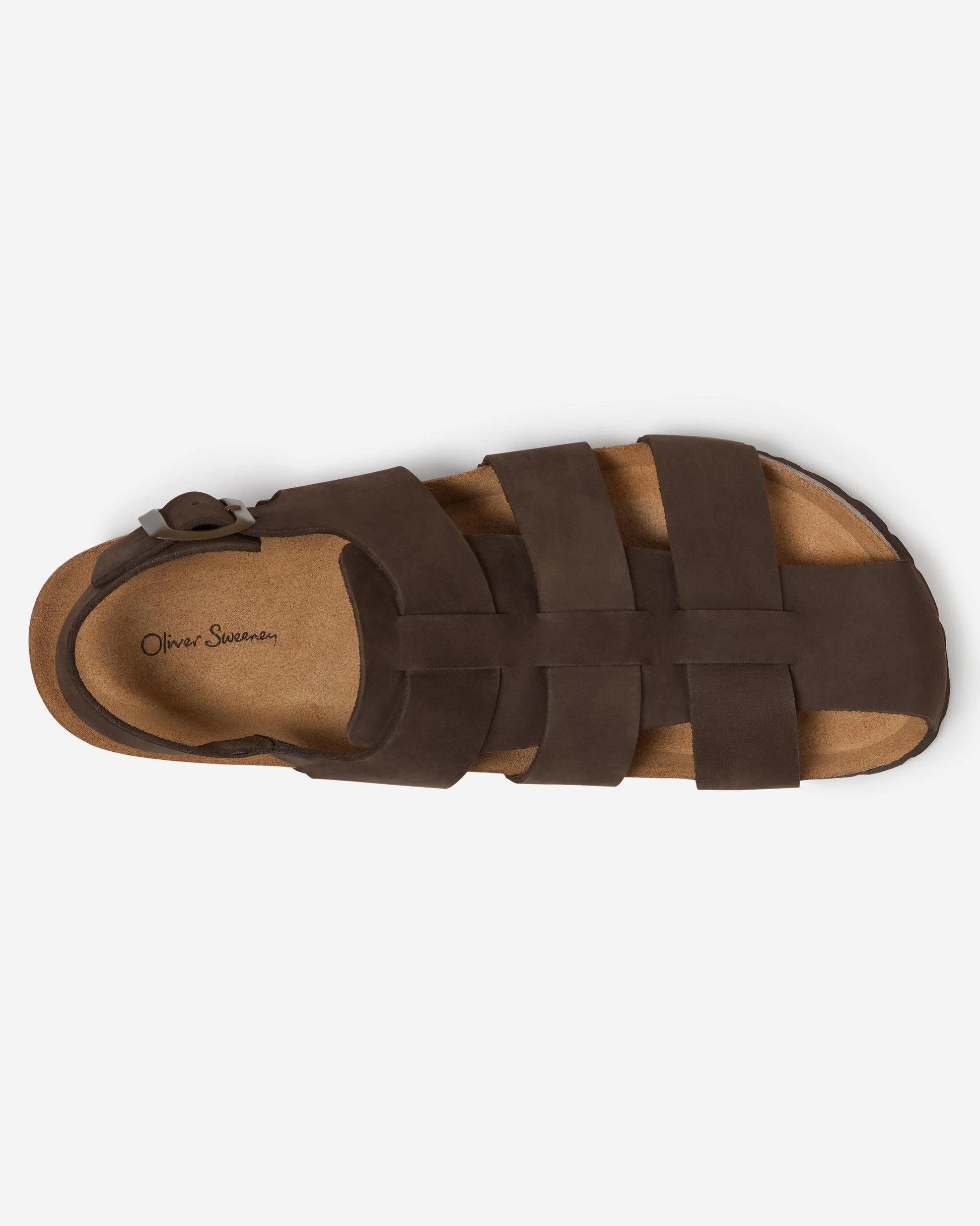 Oliver Sweeney Astorga Mens Calf Leather Fisherman Sandals - Brown | CHO | Designer Mens Sandals