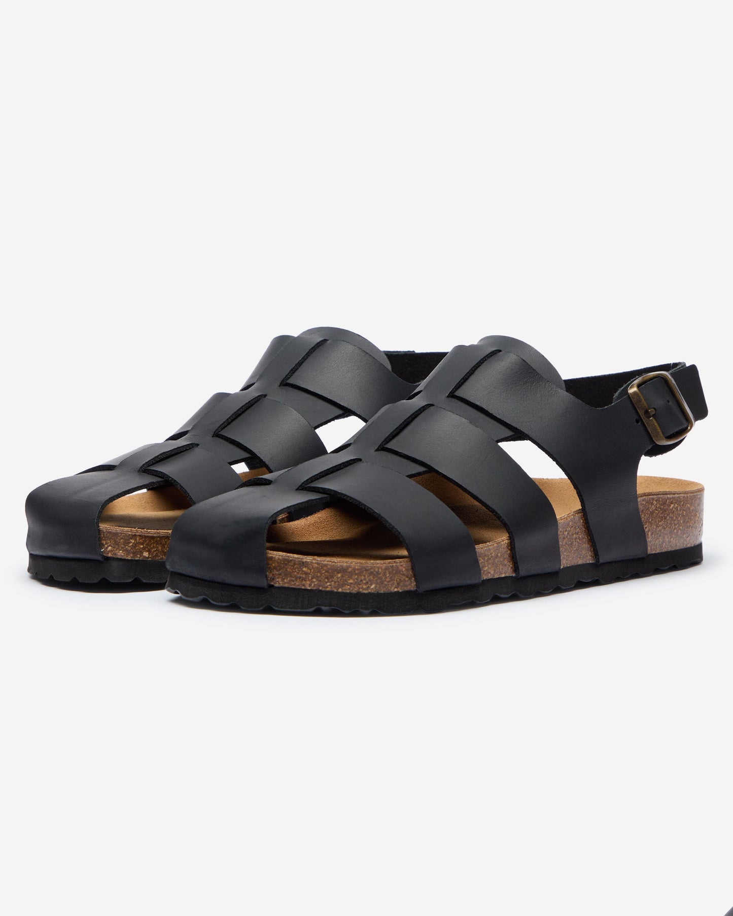 Oliver Sweeney Astorga Mens Calf Leather Fisherman Sandals - Black