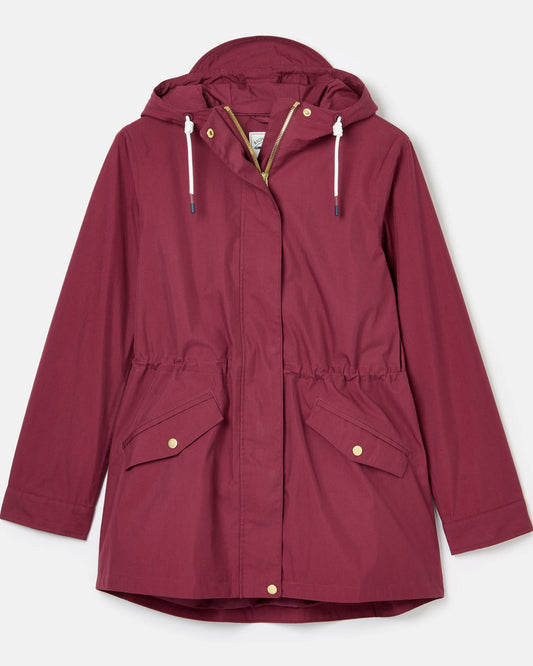 Joules Portwell Womens Raincoat - Oxblood