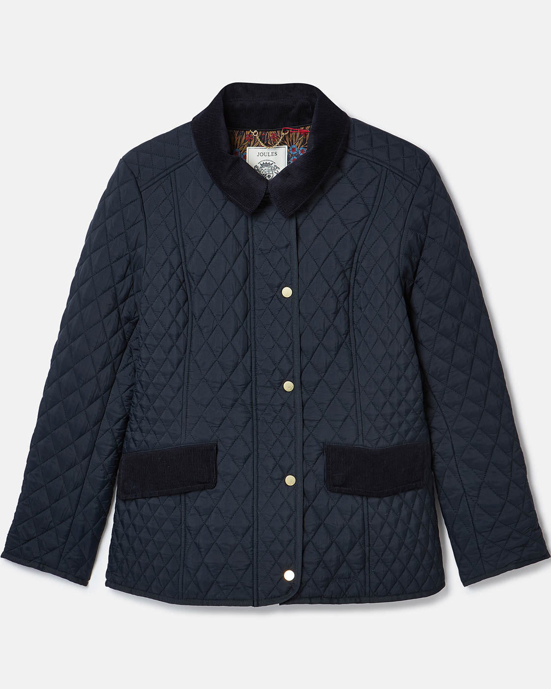 Joules Highclere Womens Diamond Quilted Jacket - Navy