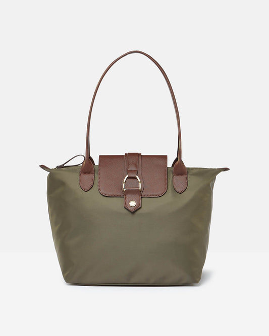 Joules Edie Womens Nylon Tote Bag - Green
