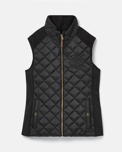 Joules Braemar Luxe Womens Quilted Gilet - Black